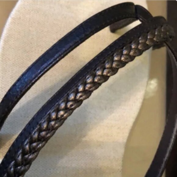 Madden Girl Low Wedge Heel Thong-Sandal Sz 7.5 Brown Bronze #267L - Picture 5 of 8